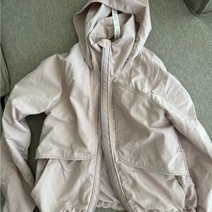 Lululemon down for it all rain coat size 4 light pink